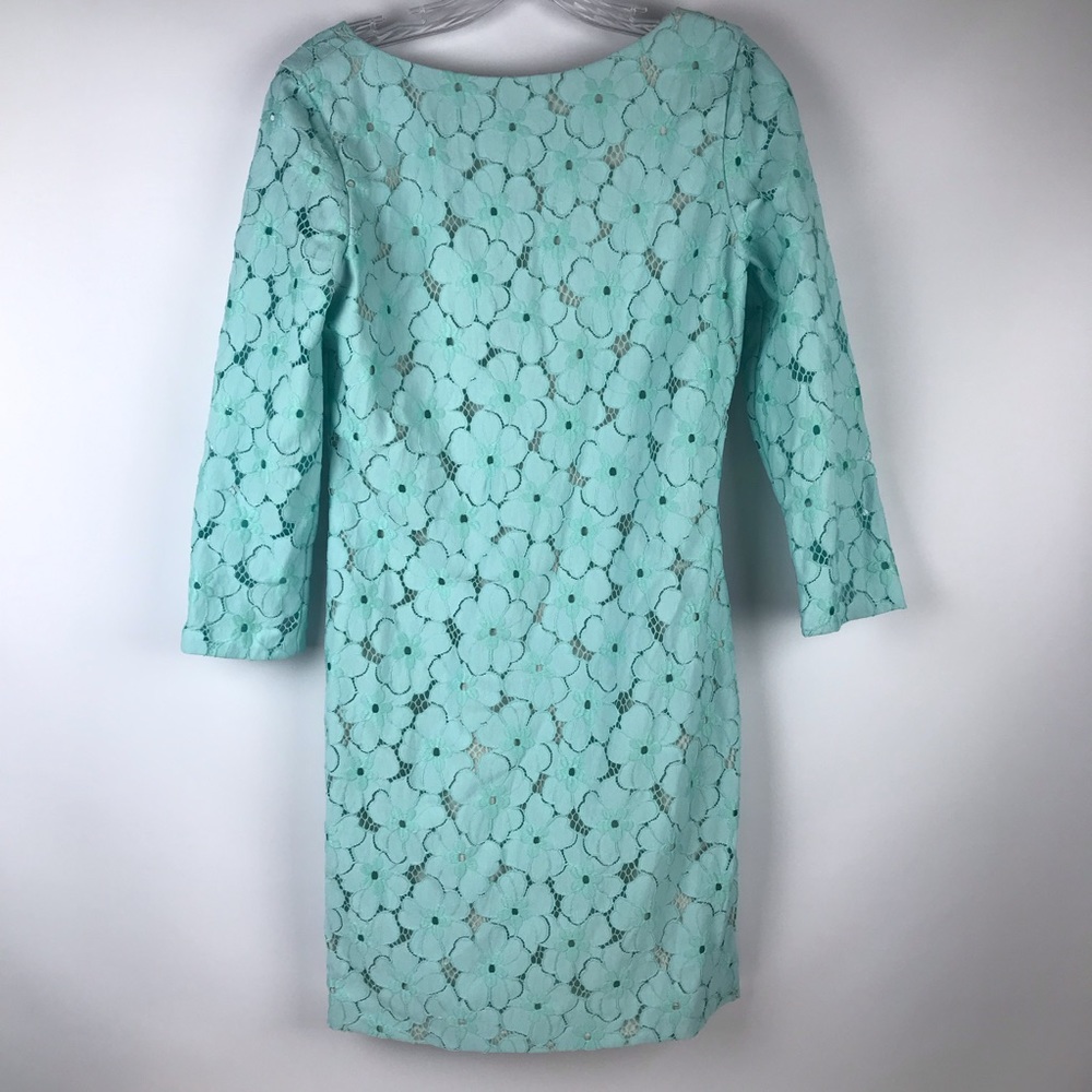 Diane Von Furstenberg Mint Floral Lace Midi Dress